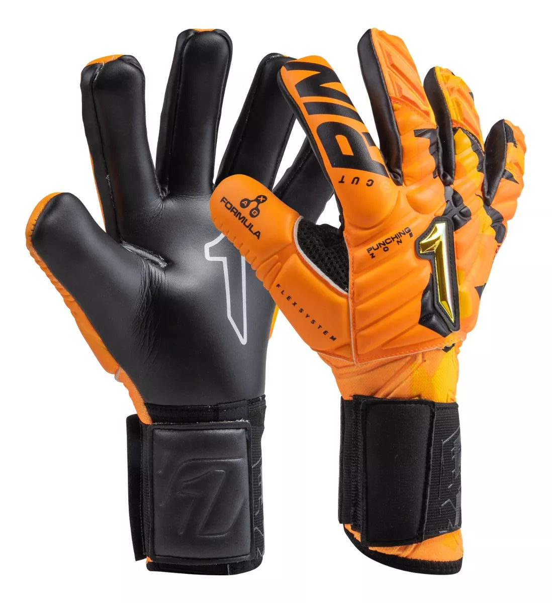 GUANTE DE PORTERO RINAT META TACTIK GK PRO NARANJA ADULTO.