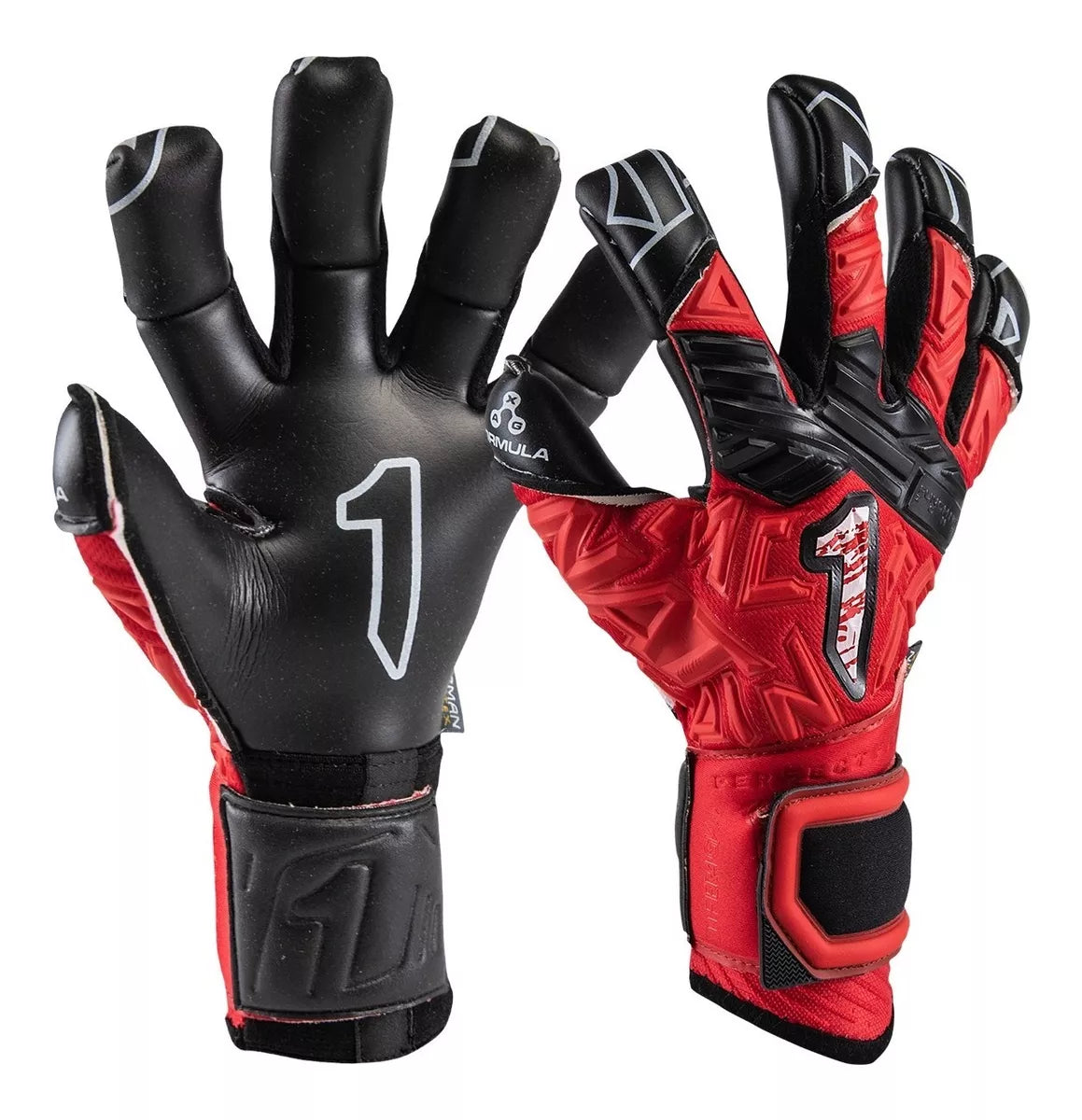 GUANTE DE PORTERO RINAT FIERA GK PRO ADULTO ROJO/NEGRO