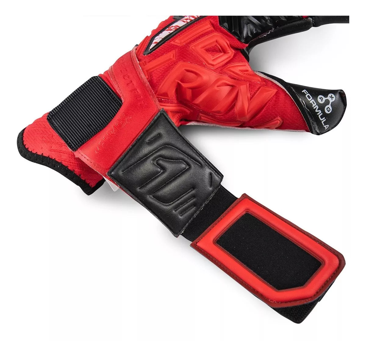 GUANTE DE PORTERO RINAT FIERA GK PRO ADULTO ROJO/NEGRO